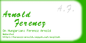 arnold ferencz business card